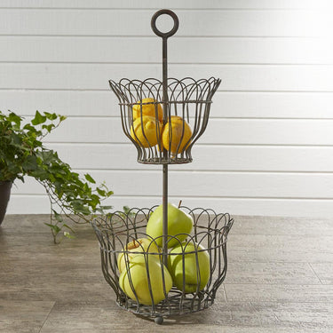 2-Tier Scallop Bowl Stand - Park Designs - The Fox Decor